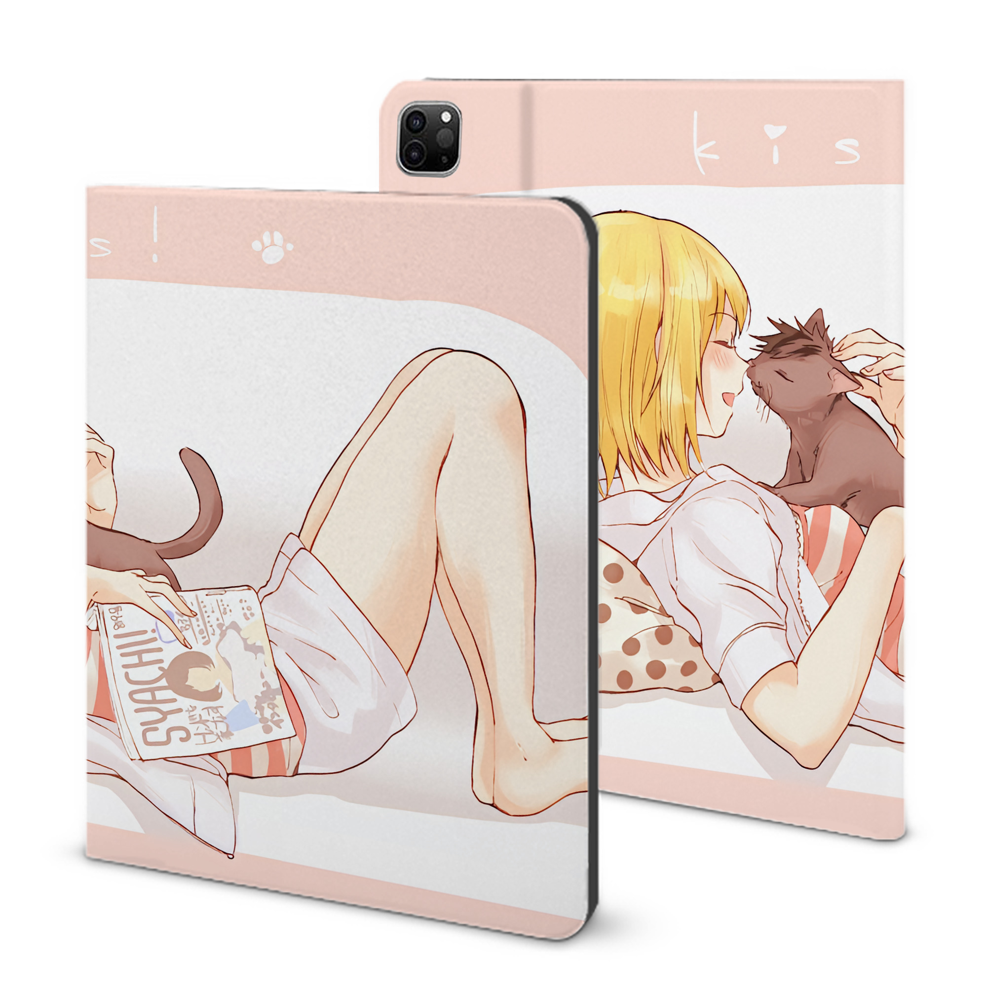 （画像用） ハイキュー!! Haikyu!! IPad ケース ブック型 PUレザー TPU 耐衝撃 軽量 薄型 ペン収納なし 全面保護 IPad 各モデル対応